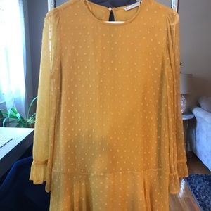 Zara Yellow dot dress